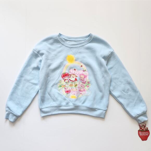 Strawberry Shortcake Kids Crewneck Sweatshirt NWT – Light Blue🍓🌈 - Picture 3 of 13